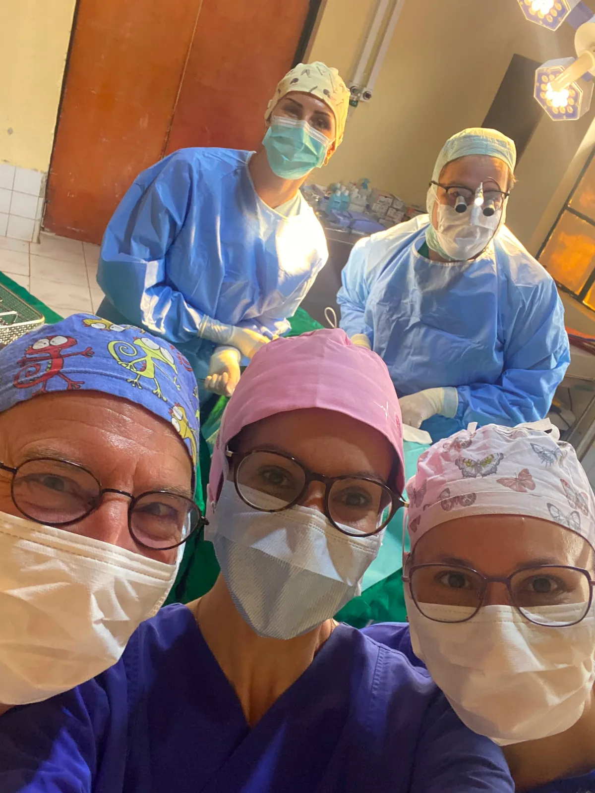 The Interplast team in the operating theatre of Remera-Rukoma Hospital in Rwanda